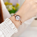 Waterproof Steel Bracelet Quartz Watches Elegant Women Small Dial Analog Wristwa