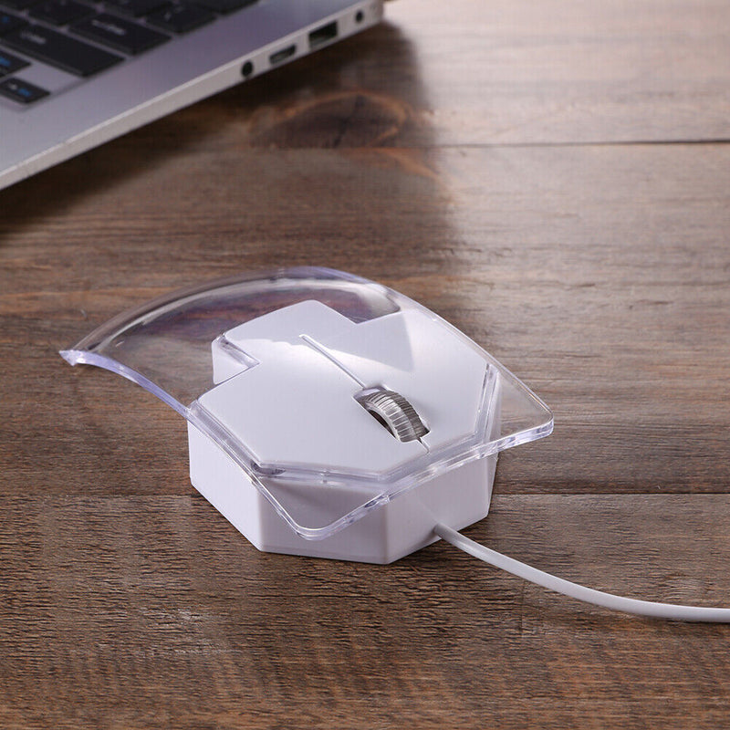 USB 2.0 Wired Optical LED Light-up Transparent Colour Mouse