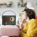Retro Bluetooth-compatible Speaker Classical Subwoofer Music Player (Green)