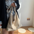 Fashion Women Corduroy Shoulder Bag Female Winter Large Capacity Tote Handbags