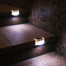 4pcs LED Outdoor Solar Wall Stair Light IP65 Porch Garden Lamp (Cold White)