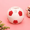 Cute Football Shaped Pen Holder Desktop Pencil Storage Rack (Red-White) Newly