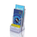 Plastic Clear Tri Fold Brochure Holder Display Stand Box Card G1S3 Business U9C6