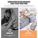 Wardrobe Clothes Organizer - Set of 4 7 Grids Washable Drawer Storage Box Newly