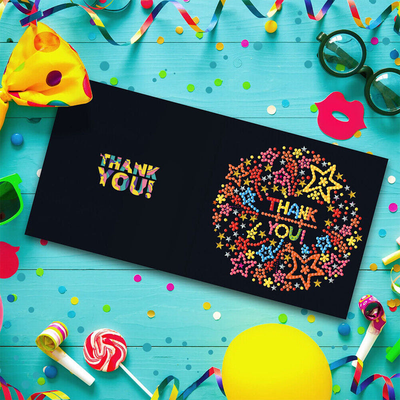 12pcs DIY Diamond Painting Greeting Cards Mosaic Birthday Postcard (HKDZ07)