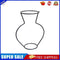 Nordic Retro Iron Line Flower Vase Metal Plant Holder Flowerpot Decor (D)