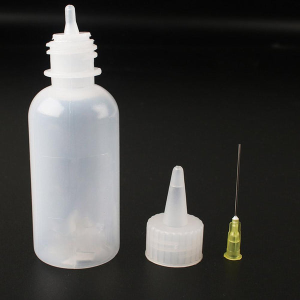 2PCS Needle Tip Bottle Liquid Flux Dispenser Oil Solvent 50ML 0.7 M3O0 B2V0