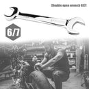 6x7mm Metal Open End Wrench Double Headed Spanner Machine Auto Repair Tools
