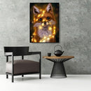 Painting By Numbers DIY Light Fox Hand Painted Canvas Oil Art Picture Craft Kit
