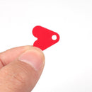 100pcs Plastic Fishtail for Spoon Fishing Lures Red Heart Sequins (22mm) Newly