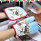 2pcs/set Christmas Home Decoration Glove+Microwave Oven Heat Insulation Pad