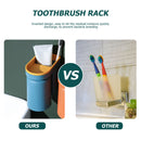 Toothbrush Holder Wall Mounted Adhesive Toothpaste Stand for Shower (Blue) Newly