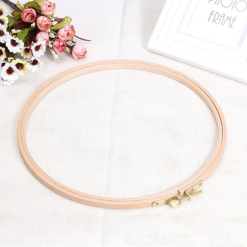 DIY Wooden Cross Stitch Frame Needlework Hoop Ring Embroidery Tool(24cm) Newly