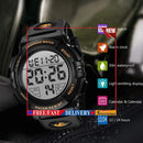 SKMEI Waterproof Electronic Watch Outdoor Sports LED Digital Men Wristwatch