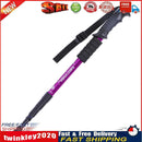 Trekking Pole 4 Sections Aluminum Telescopic Hiking Walking Cane (Purple) Newly