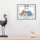 #A Partial Cross Stitch 14CT DIY Cartoon Baby Counted Home Decoration Hanging