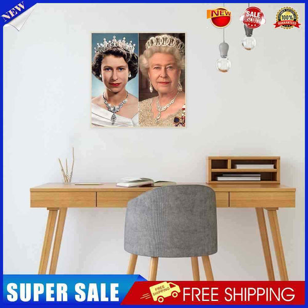 #A The Queen of England 5D DIY Diamond Painting Kits Full Round Drill Wall Decor