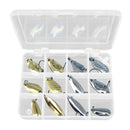 12pcs/box Metal Spoon Fishing Lures Hard Baits Jigs Freshwater Fishing Tools