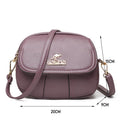 2pcs Retro Women PU Multi Layers Shell Shoulder Messenger Bag(Purple)
