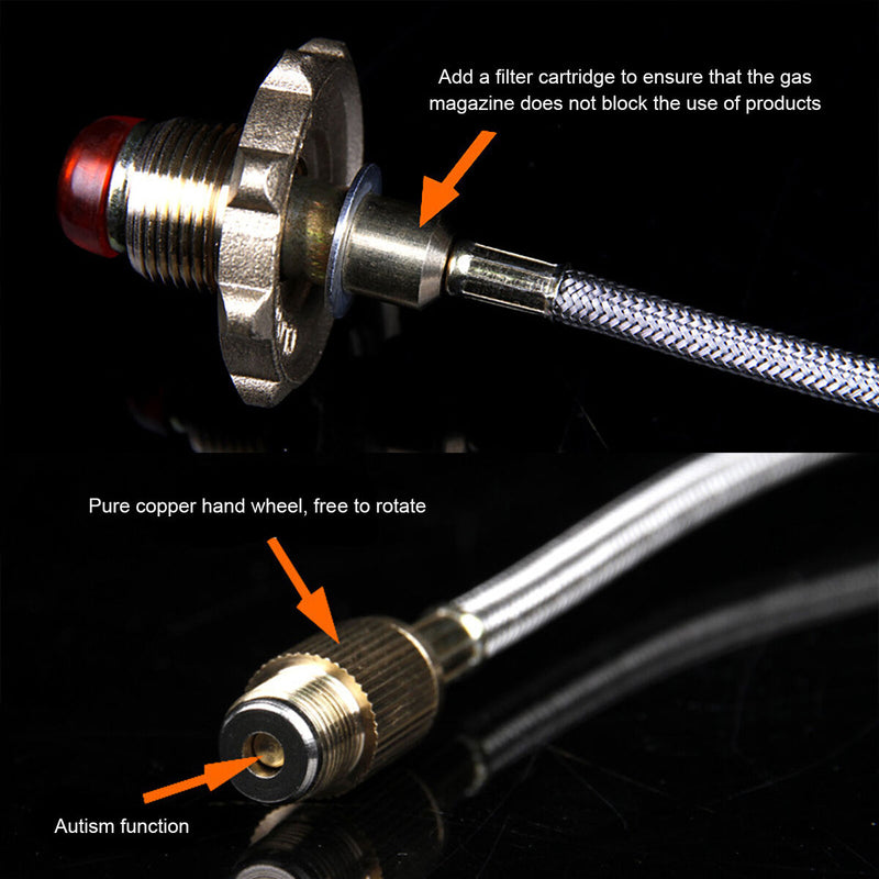 Flat Gas Cylinder Coupler Picnic Camp Gas Bottle LPG Flat Can Refill Conver