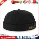 Women Men Hats Cotton Landlord Breathable Beanie Hat Sailor Cap (Black)