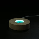 Crystal Orgonite Pyramid Lamp Base Wooden LED Display Holder (RC Multi)