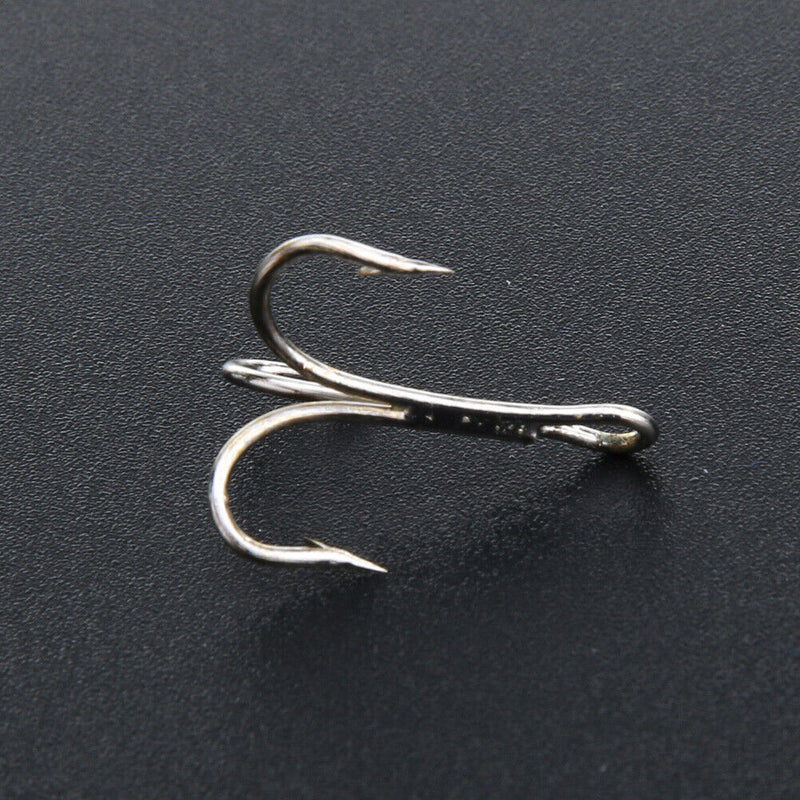 50pcs Barbed Crank Sharp Fishing Hooks Tackles with 3 Anchors (6