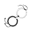 Matching Distance Black Bracelet Men Women Girlfriend Lovers Boyfriend Beads