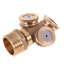 Adjustable Mist Nozzle Thread Brass Garden Water Cooling Sprinkler(3 Holes)