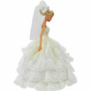 Handmade White Princess Wedding Party Dress Gown With L1O1 For 29cm Veil H1L1