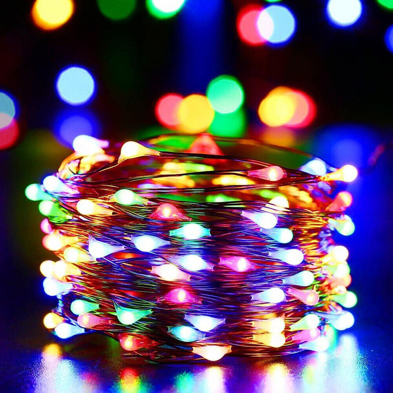 Solar String Lights Waterproof Copper Wire Fairy Lamp (Multicolor 200LED) Newly