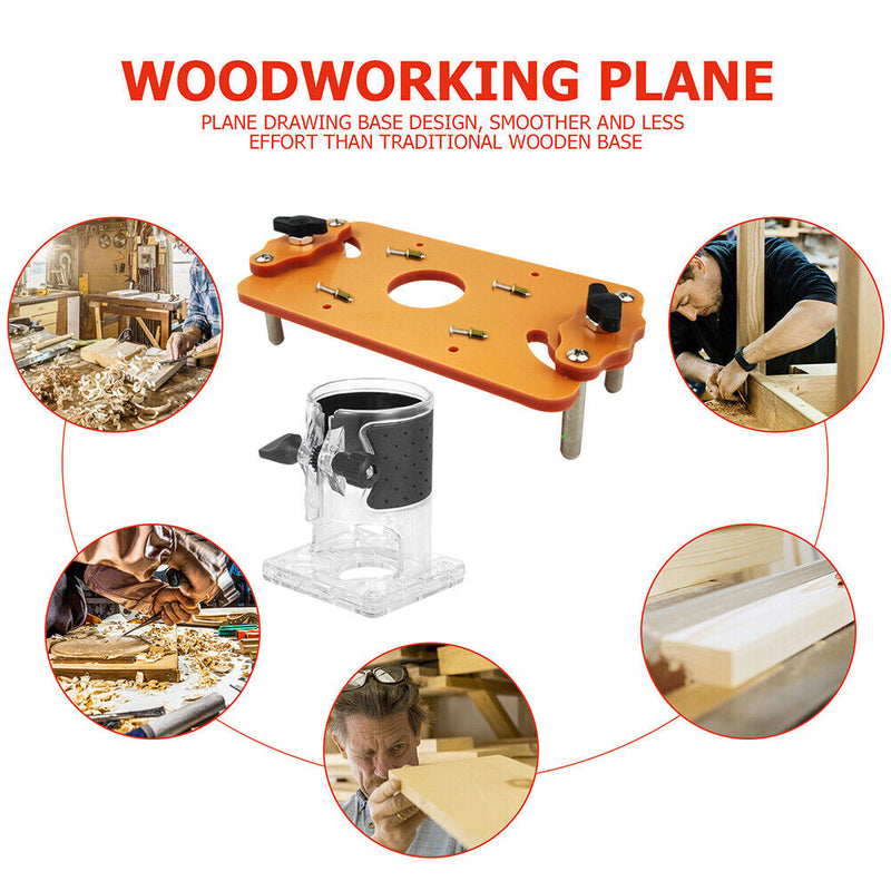 Woodworking Trimmer Router Balance Board Circle Milling Jig (Board+Cover) Newly