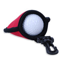 Portable Golf Ball Wiping Bag Neoprene Durable Golf Protector Cover (Red)