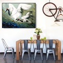 DIY Digital Oil Painting By Numbers Kits Flying Crane Canvas Room Decoration
