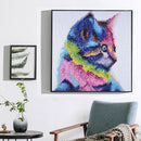 5D DIY Full Drill Square Diamond Painting Color Cat Cross Stitch Embroidery