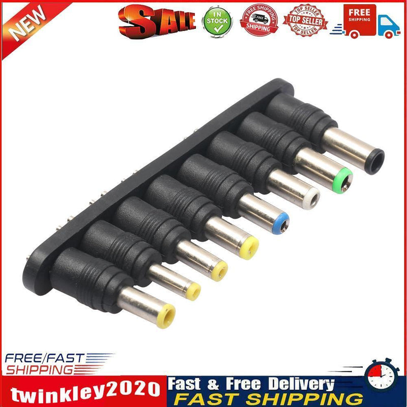 1Set 8Pcs Universal 2Pin Plug Charger Tip AC/DC Power Adapter for Notebook Newly