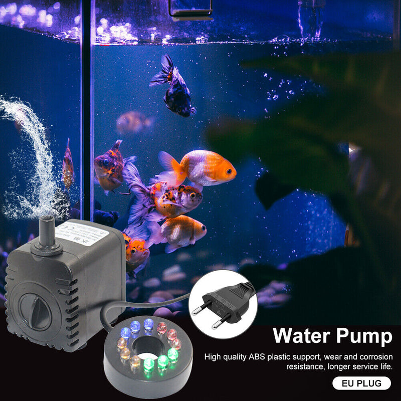 #A LED Lights Submersible Water Pump Aquarium Fish Tank Fountain Pond