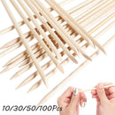 Art Pedicure Dual-ended Nail Cuticle Pusher Pedicure Pusher Orange Wood Sticks