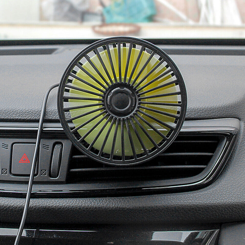 F402 Car Truck Fan with Suction Cup USB Powered 3-Speed Dashboard Desk Fan