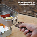 Anti-Scald Anti-Slip PU Leather Frying Pan Handle Protective Cover (Coffee)