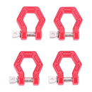 4Pcs Red Trailer Hook Bumper D-ring for 1/10 RC Crawler Traxxas TRX4 Axial