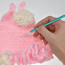 Handle Aluminum Colorful Crochet Hooks Plastic Knitting Needles Sweater Sewing