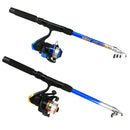 Spinning Fishing Rod Combo Portable Fishing Reel Tackle Pole Full Kits Newly