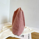 Women Lamb Hair Bear Print Messenger Handbags Autumn Winter Fluffy All-match Bag