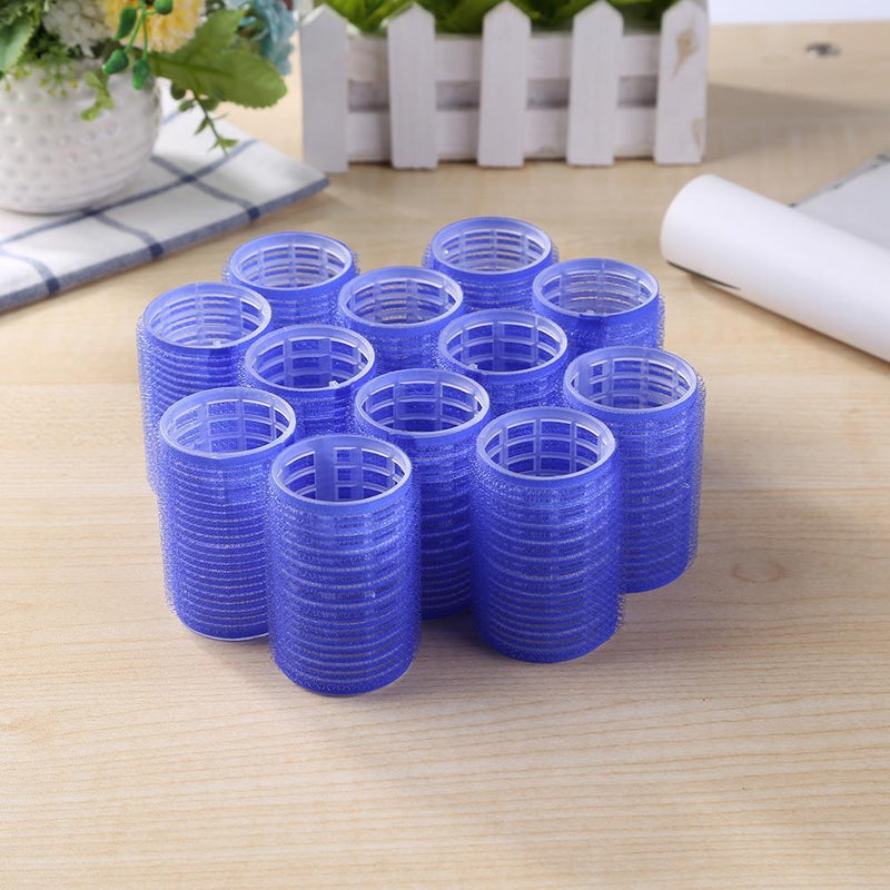 12pcs Self Grip Hair Rollers Hairdressing Home Use DIY Hair Curlers (40mm) Newly