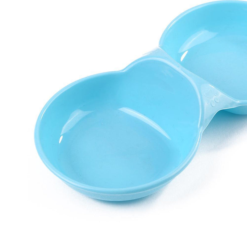 Dog Cat Double Bowl Puppy Food Water Feeder Dish Pet Feeding Drinking Dishes