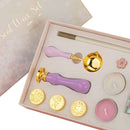#A 10pcs Retro Stamps Wax Seal Kit Christmas Cards Postcard Sealing Stamps Decor