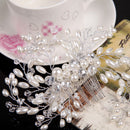 Handmade Pearls Tiara Hair Comb Bride Headwear Wedding Jewelry Accessories