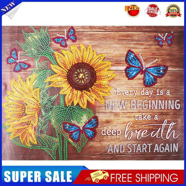 DIY 5D Letter Flower Picture Part Special Shape Diamond Painting Kit (Y173)