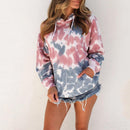 Spring Autumn Korean Version Loose Hoodies Women Casual Print Pocket Pullovers